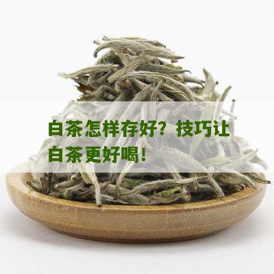 白茶怎样存好？技巧让白茶更好喝！