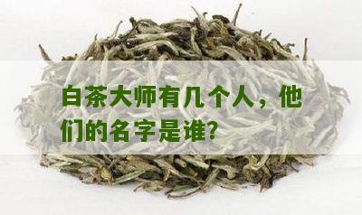 白茶大师有几个人，他们的名字是谁？