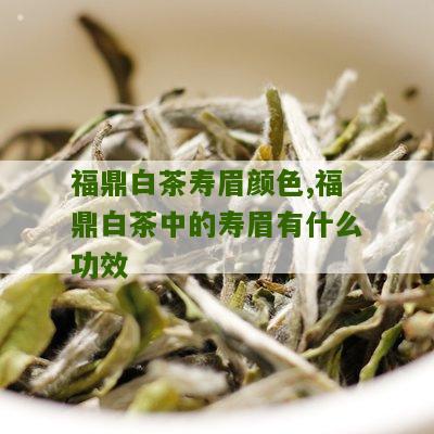 福鼎白茶寿眉颜色,福鼎白茶中的寿眉有什么功效