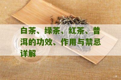 白茶、绿茶、红茶、普洱的功效、作用与禁忌详解