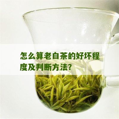 怎么算老白茶的好坏程度及判断方法？