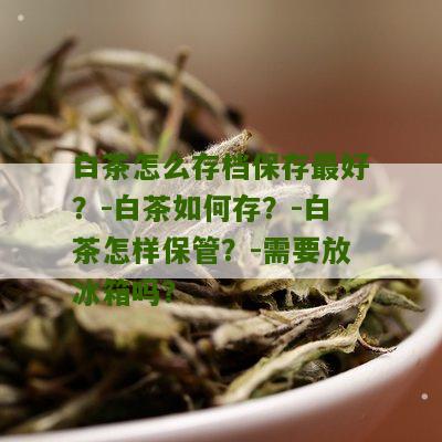 白茶怎么存档保存最好？-白茶如何存？-白茶怎样保管？-需要放冰箱吗？