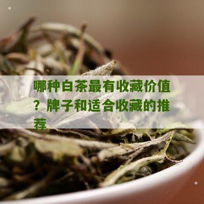 哪种白茶最有收藏价值？牌子和适合收藏的推荐