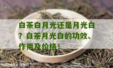 白茶白月光还是月光白？白茶月光白的功效、作用及价格！