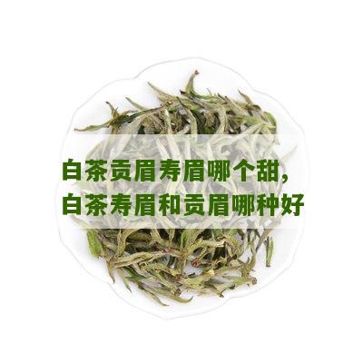 白茶贡眉寿眉哪个甜,白茶寿眉和贡眉哪种好