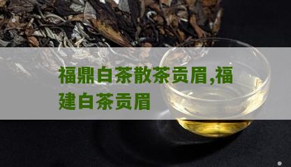 福鼎白茶散茶贡眉,福建白茶贡眉