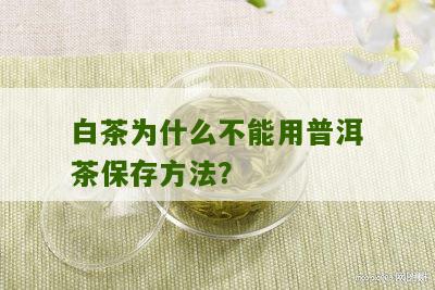 白茶为什么不能用普洱茶保存方法？