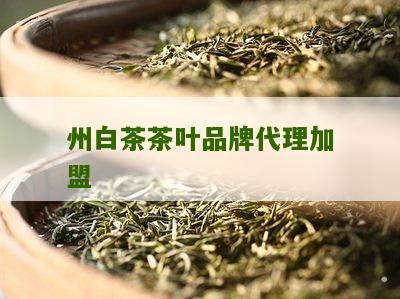 州白茶茶叶品牌代理加盟