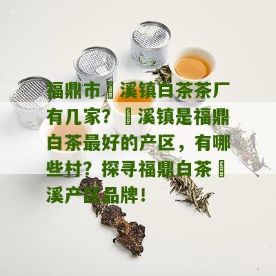 福鼎市磻溪镇白茶茶厂有几家？磻溪镇是福鼎白茶最好的产区，有哪些村？探寻福鼎白茶磻溪产区品牌！