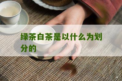 绿茶白茶是以什么为划分的