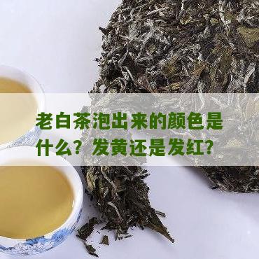 老白茶泡出来的颜色是什么？发黄还是发红？