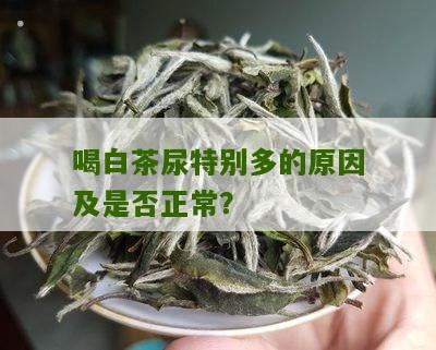 喝白茶尿特别多的原因及是否正常？