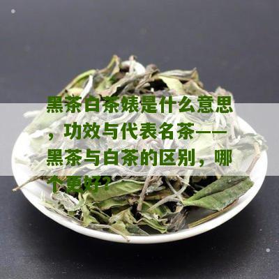 黑茶白茶婊是什么意思，功效与代表名茶——黑茶与白茶的区别，哪个更好？