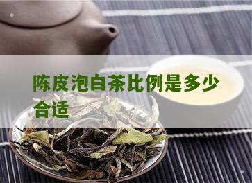 陈皮泡白茶比例是多少合适