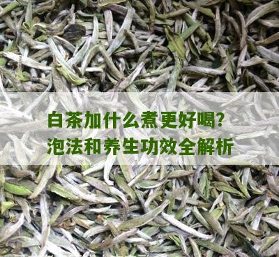 白茶加什么煮更好喝？泡法和养生功效全解析