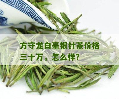 方守龙白毫银针茶价格三十万，怎么样？