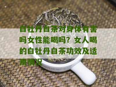 白牡丹白茶对身体有害吗女性能喝吗？女人喝的白牡丹白茶功效及适用情况