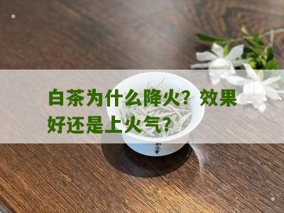 白茶为什么降火？效果好还是上火气？