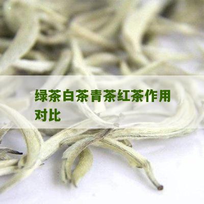 绿茶白茶青茶红茶作用对比