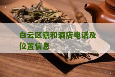 白云区嘉和酒店电话及位置信息