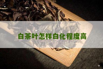 白茶叶怎样白化程度高