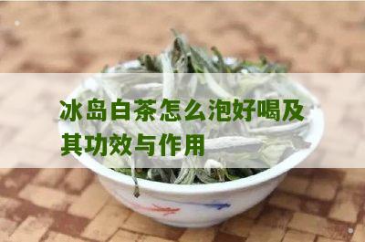 冰岛白茶怎么泡好喝及其功效与作用