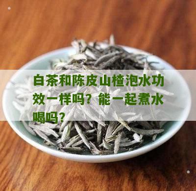 白茶和陈皮山楂泡水功效一样吗？能一起煮水喝吗？