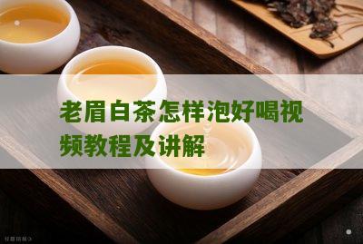 老眉白茶怎样泡好喝视频教程及讲解