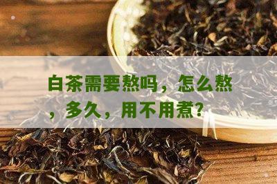 白茶需要熬吗，怎么熬，多久，用不用煮？