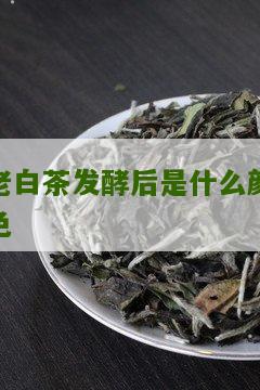 老白茶发酵后是什么颜色