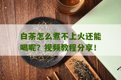 白茶怎么煮不上火还能喝呢？视频教程分享！