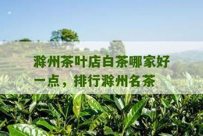 滁州茶叶店白茶哪家好一点，排行滁州名茶