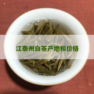 江泰州白茶产地和价格