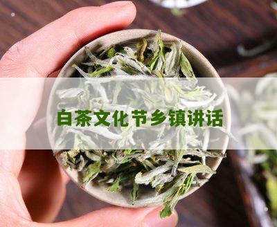 白茶文化节乡镇讲话