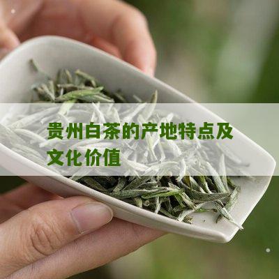 贵州白茶的产地特点及文化价值