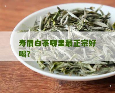 寿眉白茶哪里最正宗好喝？