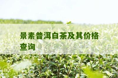 景素普洱白茶及其价格查询