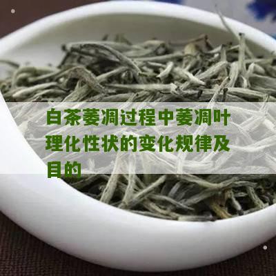 白茶萎凋过程中萎凋叶理化性状的变化规律及目的