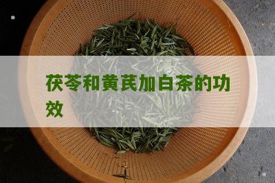 茯苓和黄芪加白茶的功效