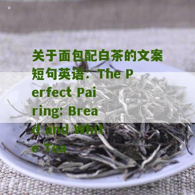 关于面包配白茶的文案短句英语：The Perfect Pairing: Bread and White Tea