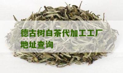 德古树白茶代加工工厂地址查询