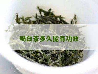 喝白茶多久能有功效