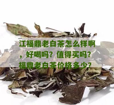 江福鼎老白茶怎么样啊，好喝吗？值得买吗？福鼎老白茶价格多少？