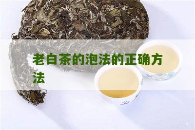 老白茶的泡法的正确方法