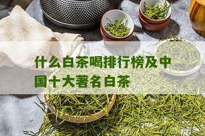 什么白茶喝排行榜及中国十大著名白茶