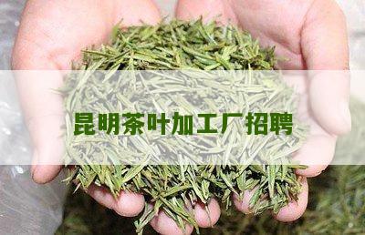 昆明茶叶加工厂招聘