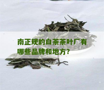 南正规的白茶茶叶厂有哪些品牌和地方？