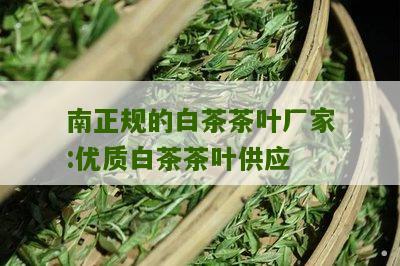 南正规的白茶茶叶厂家:优质白茶茶叶供应