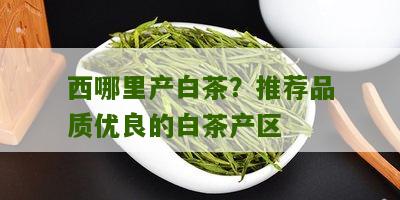 西哪里产白茶？推荐品质优良的白茶产区