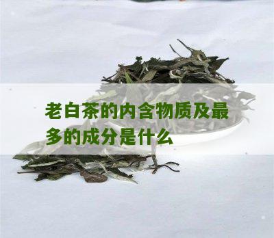 老白茶的内含物质及最多的成分是什么